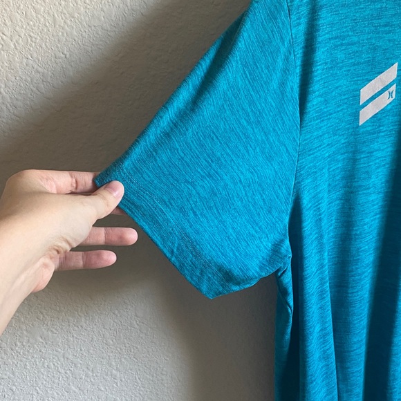 Men’s Hurley Teal Colored Short Sleeved Athletic Shirt (NWOT) - Picture 4 of 11